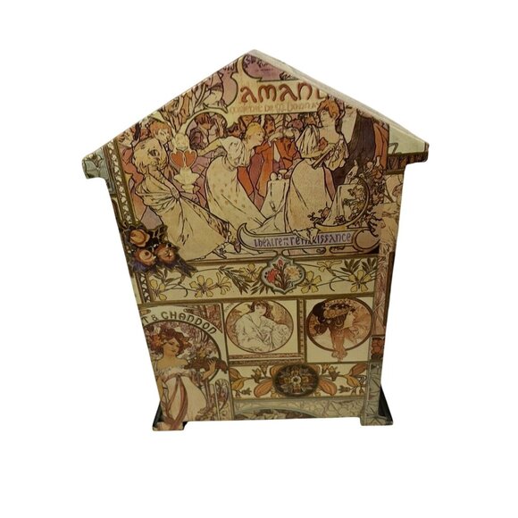 Vintage Monet & Chandon Quartz Desk Clock With Art Nouveau Design  Hidden Storag - Picture 3 of 6